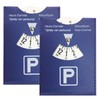 HAPPOW Pack of 2 Parking Discs, PU Leather Parking Disc,