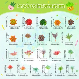Tigeen 40 Pieces Artificial Succulent Plants Faux Succulents Realistic Fake Succulents Unpotted Mini Succulents for DIY Garden Home Office Indoor Decor