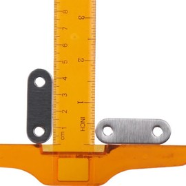 Verbindungsstück aus Metall, 46 x 16 mm/1,8 x 0,62 mm, gebürstete Oberfläche, silberfarben, Reparaturhalterung, feine Verarbeitung, flache Eckstreben, Platten für Betten