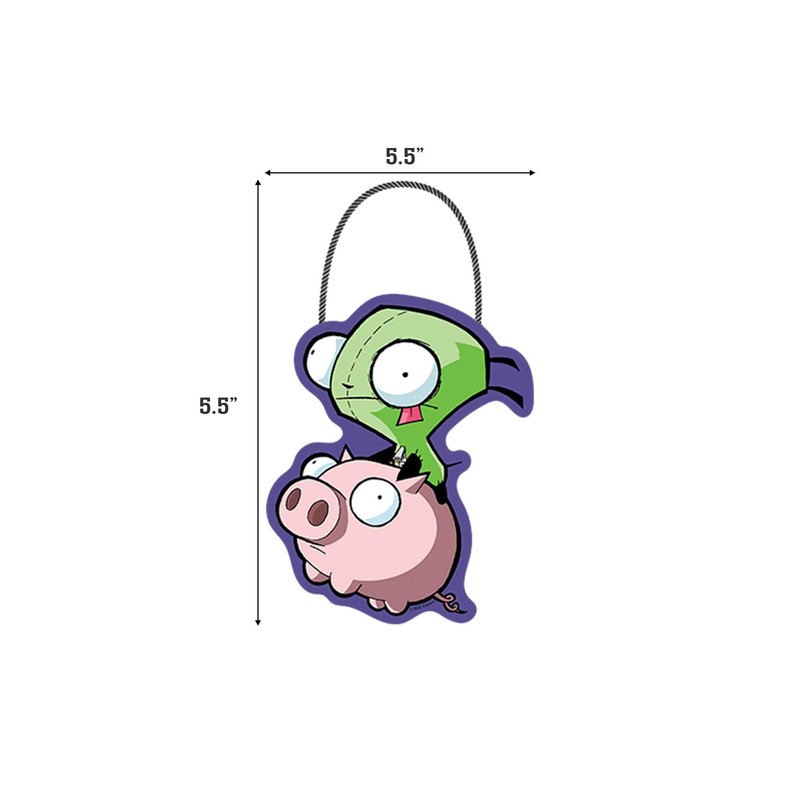 Invader Zim Gir and Pig Hanging Wood Wall Decor