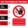 No Unauthorized Persons Allowed Beyond This Point - Safety Warning