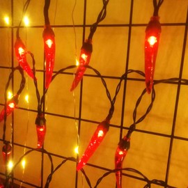 Dreamworth Solar Red Chili String Lights, 50 LED Chili Shape Fairy String Lights Solar Operated String Lights for Wedding, Chinese New Year,Spring Festival,Party Decoration,Christmas