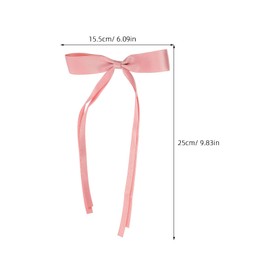 Lurrose Lolita Bow Hair Clip Set Pink Ribbon Barrettes for Women Girls Hair Accessories Wedding Birthday Party Hairpins