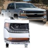 Duolctrams Chrome HID/Xenon LED DRL Projector Headlight Assembly Compatible with