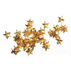 Star Stud, 100 Pcs Star Shape Studs Metal Claw Beads Nailhead Punk Rivets with Spikes (Gold, 10 mm)