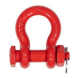 Mytee Products 4 Pcs 1/2" Anchor Shackle Forged Carbon Steel w/Safety Screw Pin Load Limit 4,000 lbs Double Rust Protection Heavy Duty D Ring Bolt Type Shackle for Towing, Rigging, Vehicle Recovery