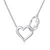 Peiyo Couple Necklace Hug You Heart Sterling Silver Hypoallergenic Necklaces