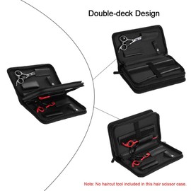 Hair Scissor Case Hairdressing Bag Barber Salon Pouch Holder for Hair Stylist Black QIUNI