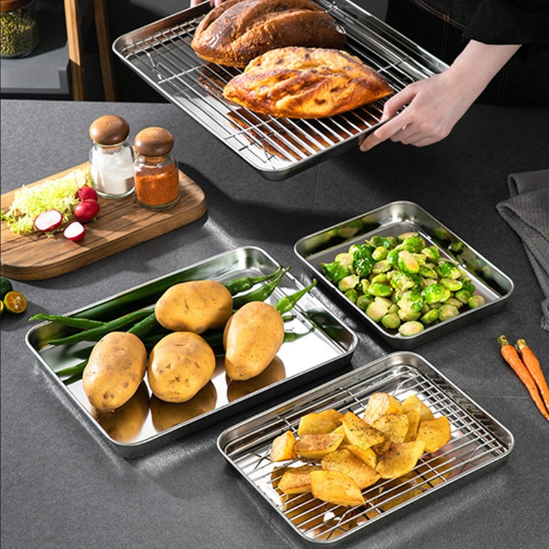 Baking Sheet Set of 5, Bastwe 18 inch Commercial Grade