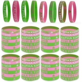 Alpha Kappa Alpha (AKA) Sorority, Inc Silicone Bracelet, New