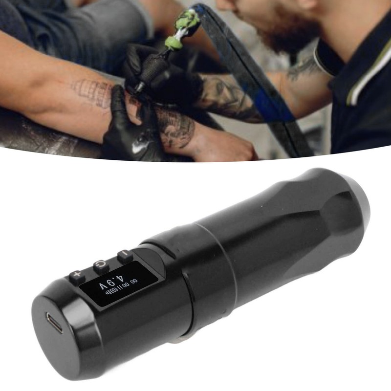 RCA Rotary Tattoo Machine Professional LCD Display 2400mAh Battery Coreless