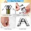 Tessco 24 Pcs Stainless Steel Champagne Stopper Reusable Bottle Sealer