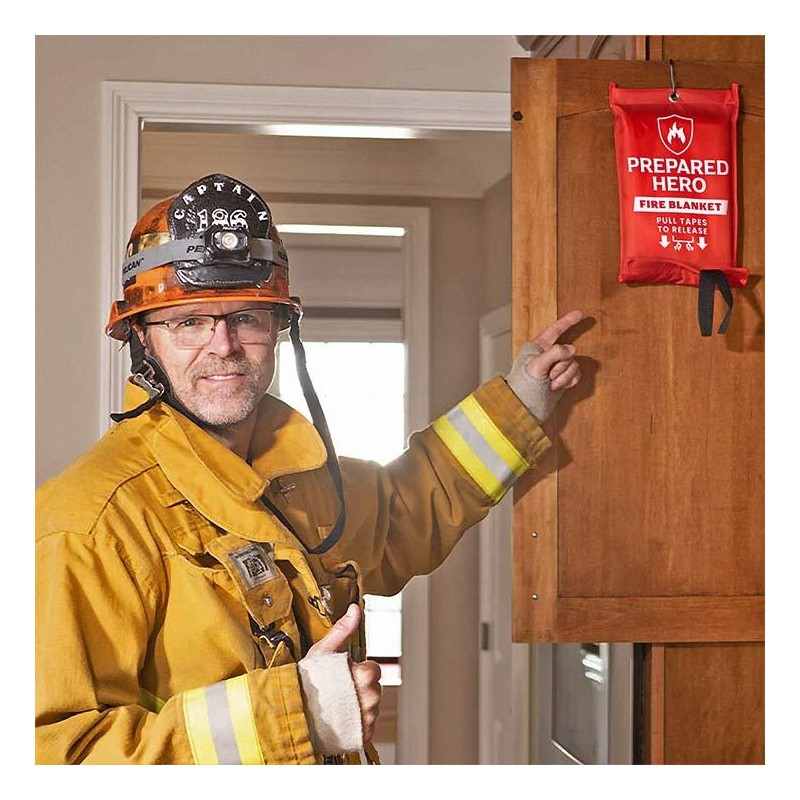 The Prepared Hero Emergency Fire Blanket - Simple and Easy