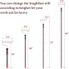 Nichcho 24"~48" long handle steel rod Painting Roller w/ 3-free
