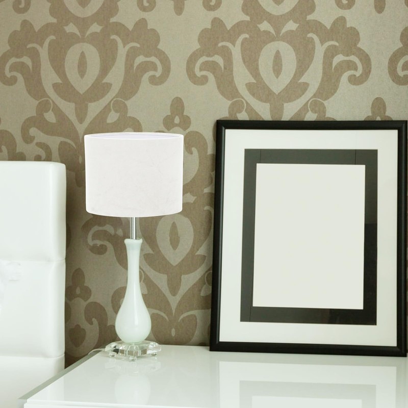 jojofuny Oval Lamp Shade, E27 Silk Cloth Lampshade Replacement Dum