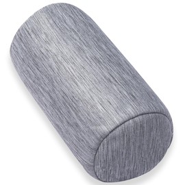 1 MIDDLE ONE Round Cylinder Bolster Pillow with Removable Cooling Cover, Tube Roll Cervical Pillow for Head, Neck, Back and Legs Support, 13"x 6", Grey