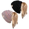 Funky Junque - Gorro de cola de caballo para niños,
