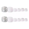 Press on nails Uñas Postizas Para Pies Decoradas Cristal Brillante