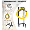 Artigarden Outdoor Garden Hose Holder Freestanding with Brass Faucet And