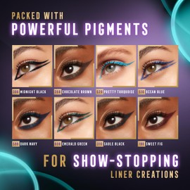 Max Factor Masterpiece Wow Liner, 500 Dark Navy, 24-Hour Wear Eyeliner, High Colour Payoff, Waterproof and Smudgeproof, Vegan