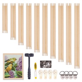 20pcs Needlepoint Stretcher Bars with Thumb Tack, 10 Sizes Wooden Canvas Stretcher Bars, Needlepoint Embroidery Stitch Frame Set, Needlepoint Frame, Stretcher Bars for Needlepoint