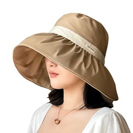 [VIDOSCLA] UVカット帽子 ゴム紐 レディース 日除けハット UPF50+ 小顔 日除け帽子 遮光 紫外線対策 日焼け防止 通気 涼しい