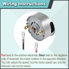 JYUDAUFU DC 12V 12RPM Gear Micro Motor High Torque Electric