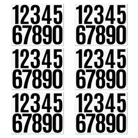 Treayes House Numbers Stickers for Outside, 4 Sets (0-9) Vinyl Numbers Decals for Letterbox Signs, House Door,Windows, Racing Cars, Trucks, Home Business Address (1.38"x2.87", Black)