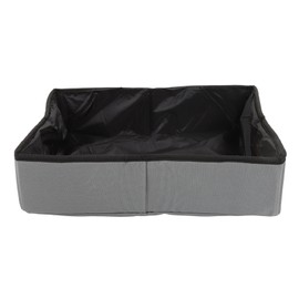 Collapsible Cat Litter Box Cloth Waterproof Outdoor Portable Cat Litter Box for Travel S Grey