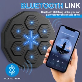 EPHESPORT Music Boxing Machine with Gloves, Wall Mounted Smart Musical Boxing Machine, Focus Agility Training Punchine Target, Boxing Music Workout Machine for Adults Kids, Home Gym, Boxing Games