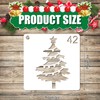 64pcs Christmas Stencils, Reusable Plastic Xmas Holiday Painting Template Rectangle