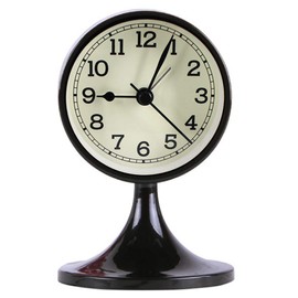 Danse Jupe 3" Round Alarm Clock Quartz Analog Silent Non Ticking Desk Clock Battery Operated for Bedroom