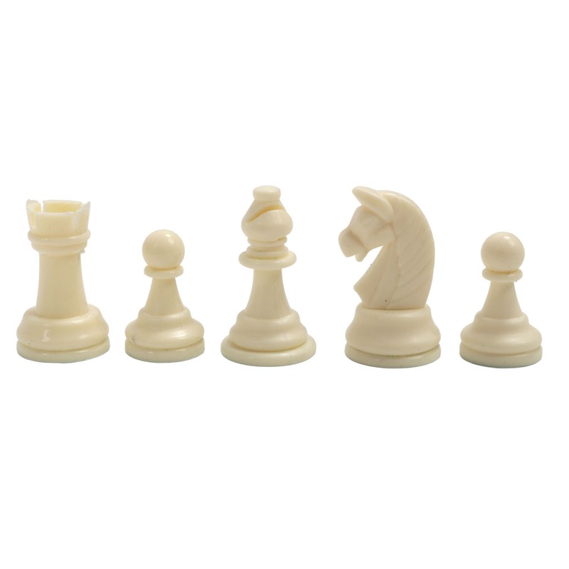 Chess Checkers Set PP Chess Pieces PU Imitation Leather Chess