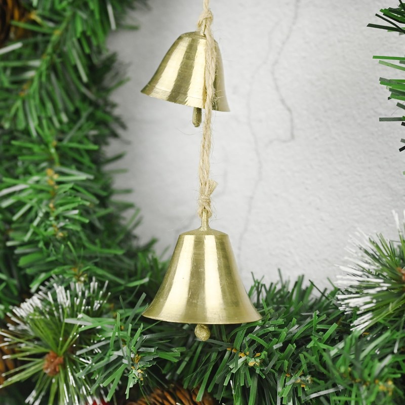 Brass Rustic Hanging Bells for Door Knob Decoration, Home Garden
