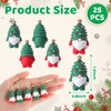 Sonwyoung 25 Pcs Mini Christmas Gnome Figurines Including Red and