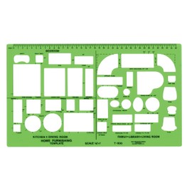 Westcott Plastic Designer Template, 1/4 Inches, Green
