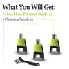 GORLENT 3Pcs Nose Trimmer Replacement Head Attachment for One Shaver