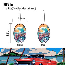 MIVia 8PCS Cool Car Air Freshener Incense Chips Holiday-Style Funny Hanging Air Freshener Double-Sided Print of The Air Fresheners for Car Home Party Supplies