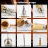 Mocrop 34 Pieces Leather Sewing Set Leather Tool with Leather