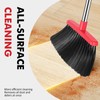 Heavy Duty Broom, 55 Inch Long Handle Outdoor Large Angle