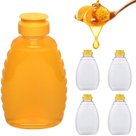 YouYuer Honey jar, 10 pieces honey jars, honey squeeze bottle, honey bottles, honey jar, honey container, honey jars with hinged lid, syrup dispenser, jam jars, small sauce bottle, preserving jars
