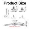 2pcs Chest Hinges, Alloy Lid Support Locking Fixed Hinge Close