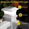 T-SUN Solar Post Cap Lights, Waterproof Outdoor Solar Powered Deck