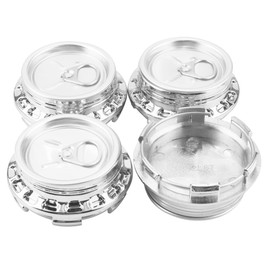 RhinoTuning Set of 4 67 mm Hub Caps OD 67 mm ID 62 mm Hub Caps Hub Cover Compatible with Racing/XXR for CE28N/RE30/GTC (Silver)