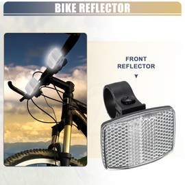 X AUTOHAUX Bike Reflectors 2.17"x1.57" Bicycle Warning Reflector Bike Accessories Plastic White