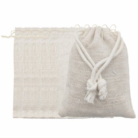 Jizxol 6 Jute Bags, 20 x 30 cm Large Cotton Bags, Linen Bags, Linen Bags, Jute Bags with Drawstring for Children's Birthday, DIY Gift for Weddings, Parties, Outdoor Drawstring Bags