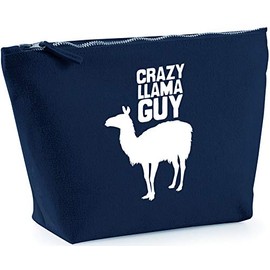 Hippowarehouse Crazy llama guy printed make up cosmetic wash bag 18x19x9cm