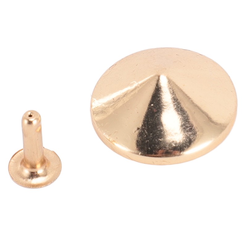 100 Sets Mushroom Rivets Stud 22mm DIY Iron Cone Spikes