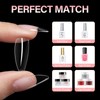 AILLSA Medium Almond Nail Tips Soft Clear Gel Nails Tips
