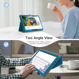 Tablet Case Cover for Colorroom C3 Pro Tablet 10.1-inch,Multi-Viewing Angles,Slim Light Shell Stand Cover for Colorroom C3 Pro Tablet with Hand Strap& Pencil Holder,Sky Blue